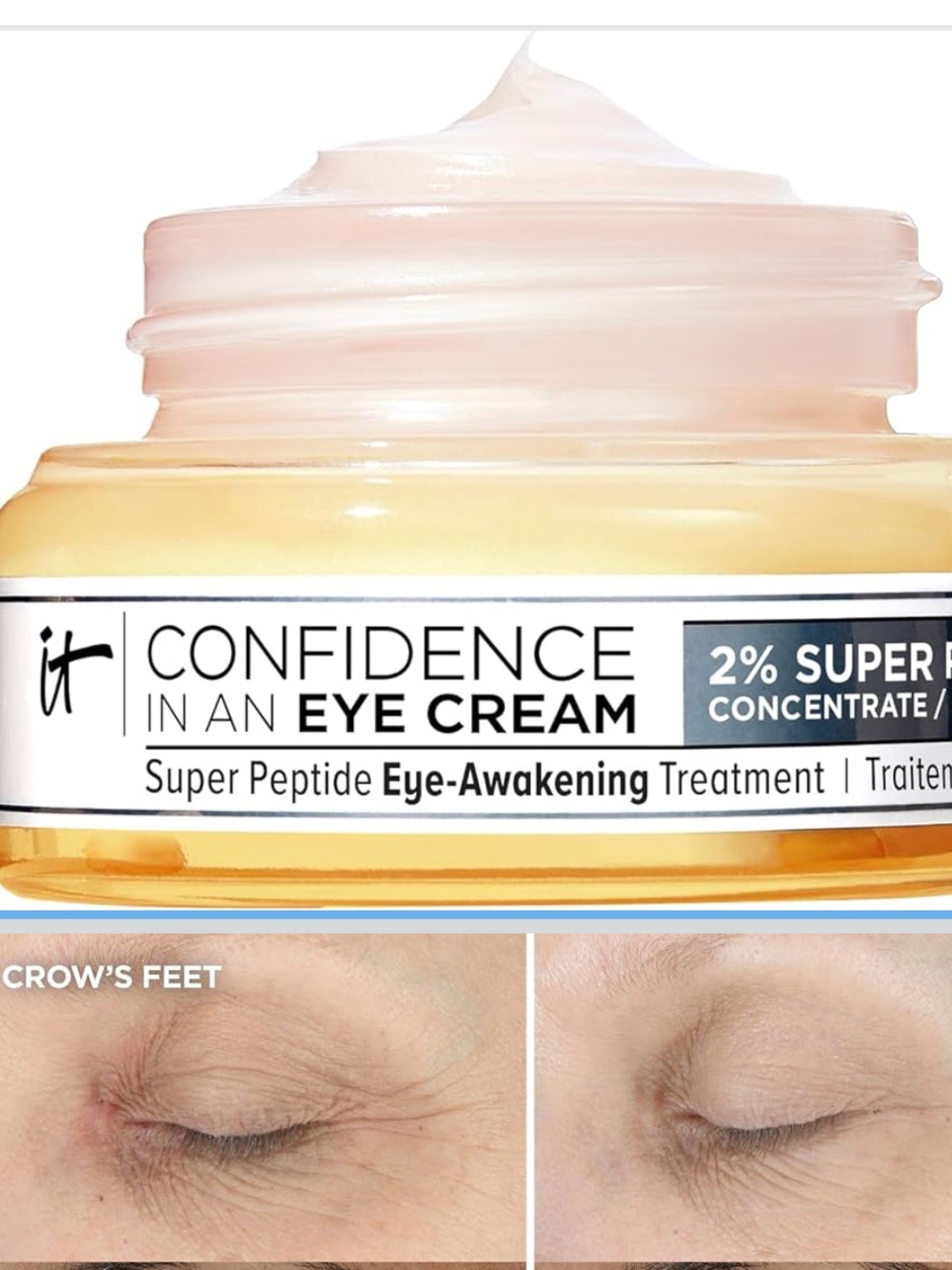 IT Cosmetics Confidence in an Eye Cream Anti-aging Peptide Moisturizer